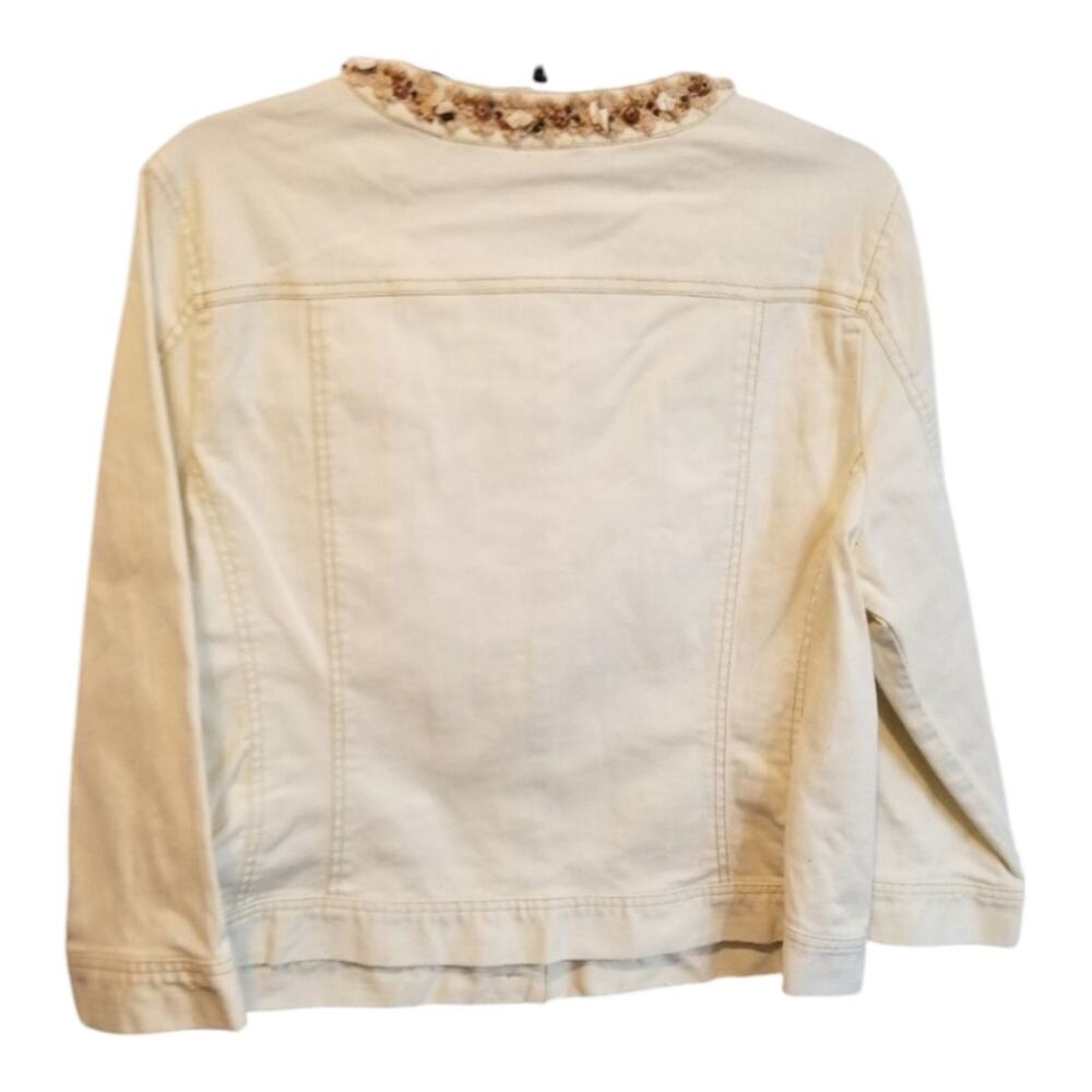 Ruby road embellished Beach wood Shell‎ Cream den… - image 2